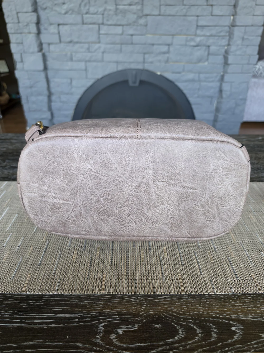 Women’s Neutral Taupe Shoulder Bag with Wristlet